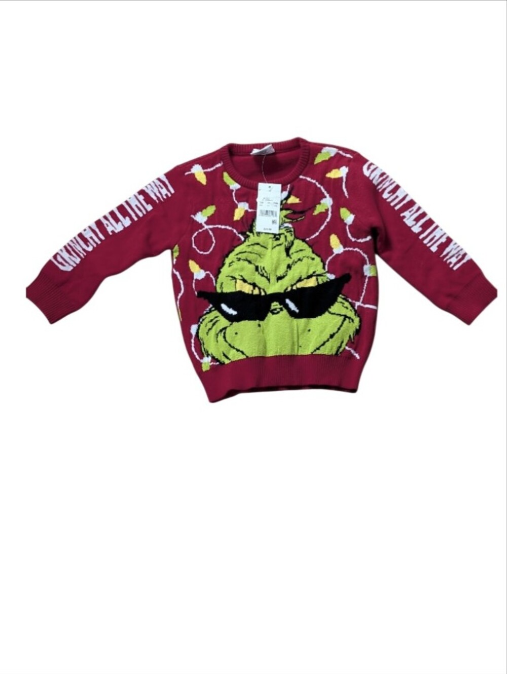 Dr. Seuss Holiday Grinch Graphic Sweater - Red Size 4T